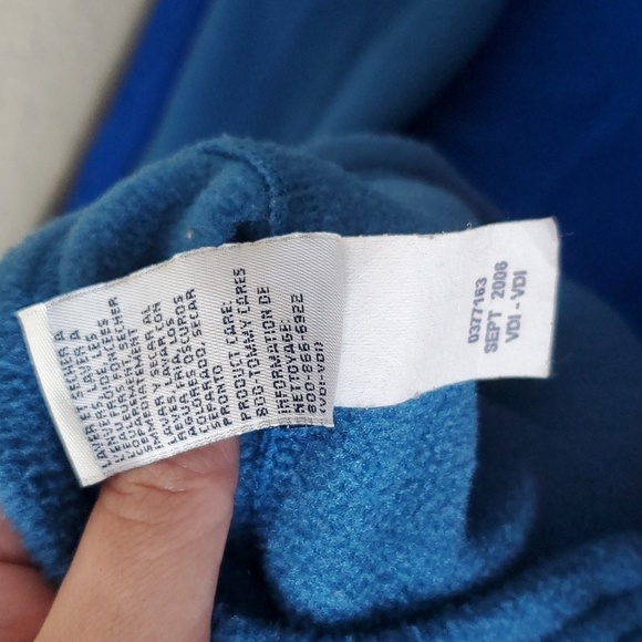 Tommy Hilfiger XL blue poly quarter zip pullover with full pouch (2006) - Picture 7 of 11